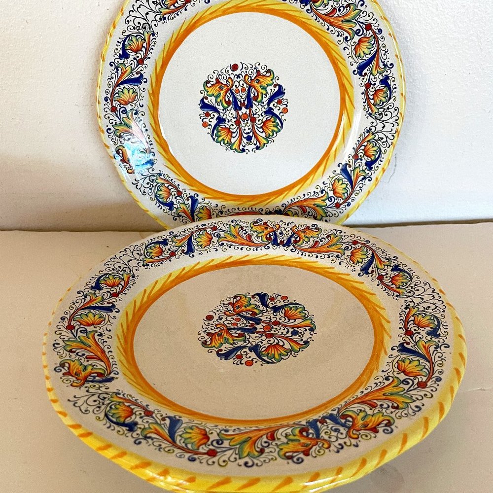 (3) Meridiana Ceramiche Italian Salad Plates 7 3/4"